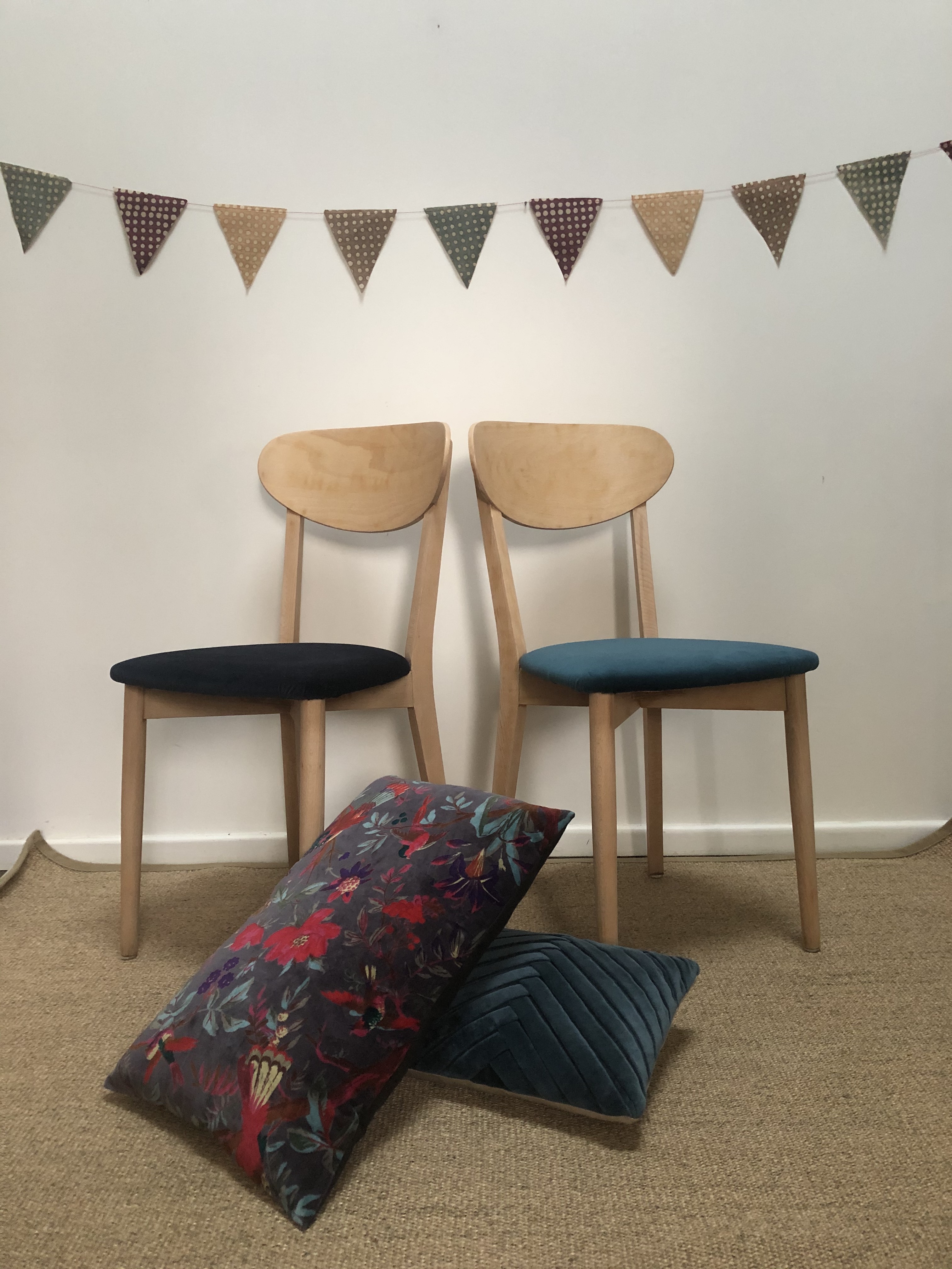 chaises bistrot assise velours