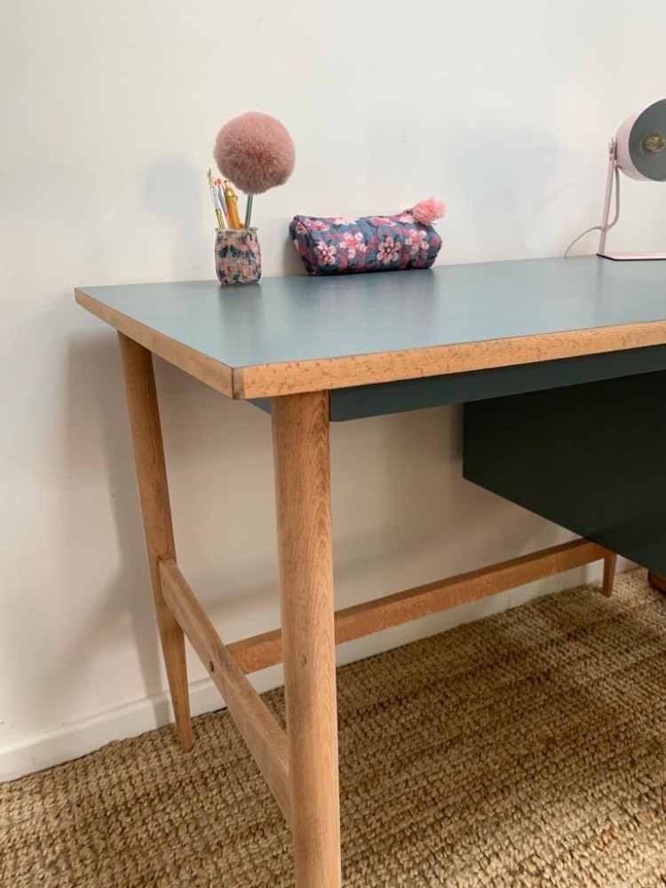 Bureau années 70 bleu 1