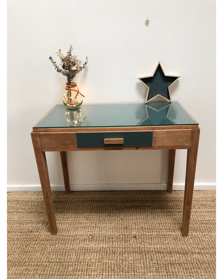 Bureau art déco avec son verre d'origine 1
