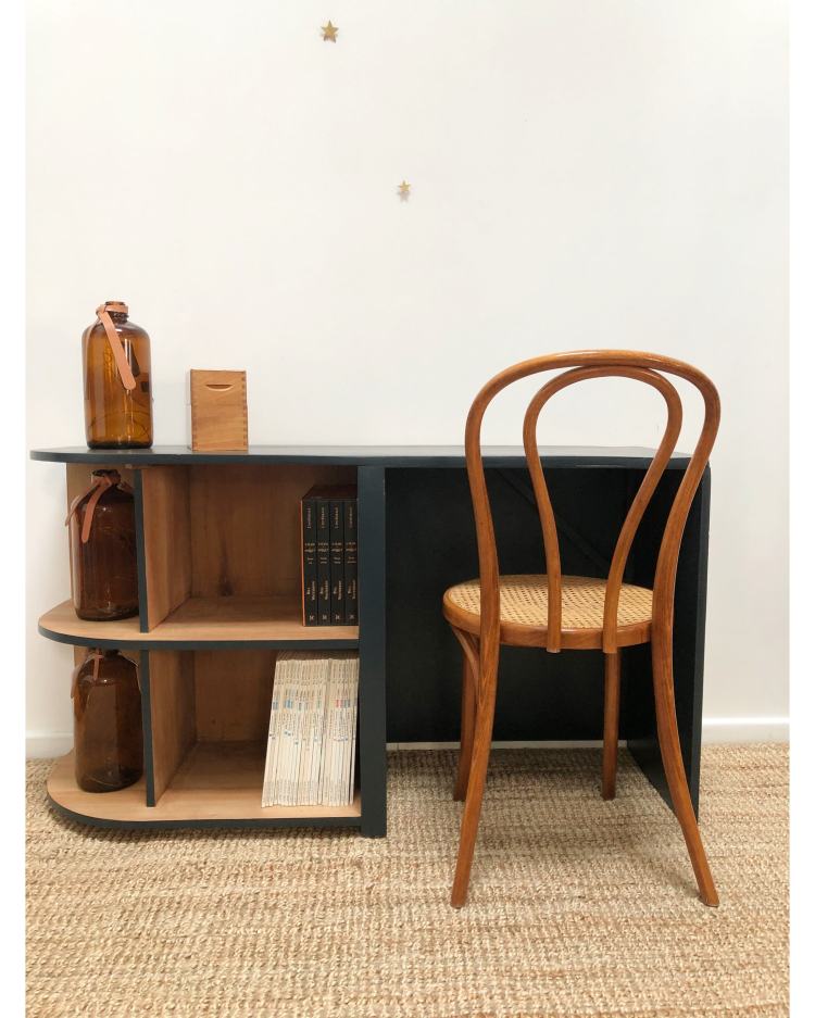 bureau étagère black blue 3