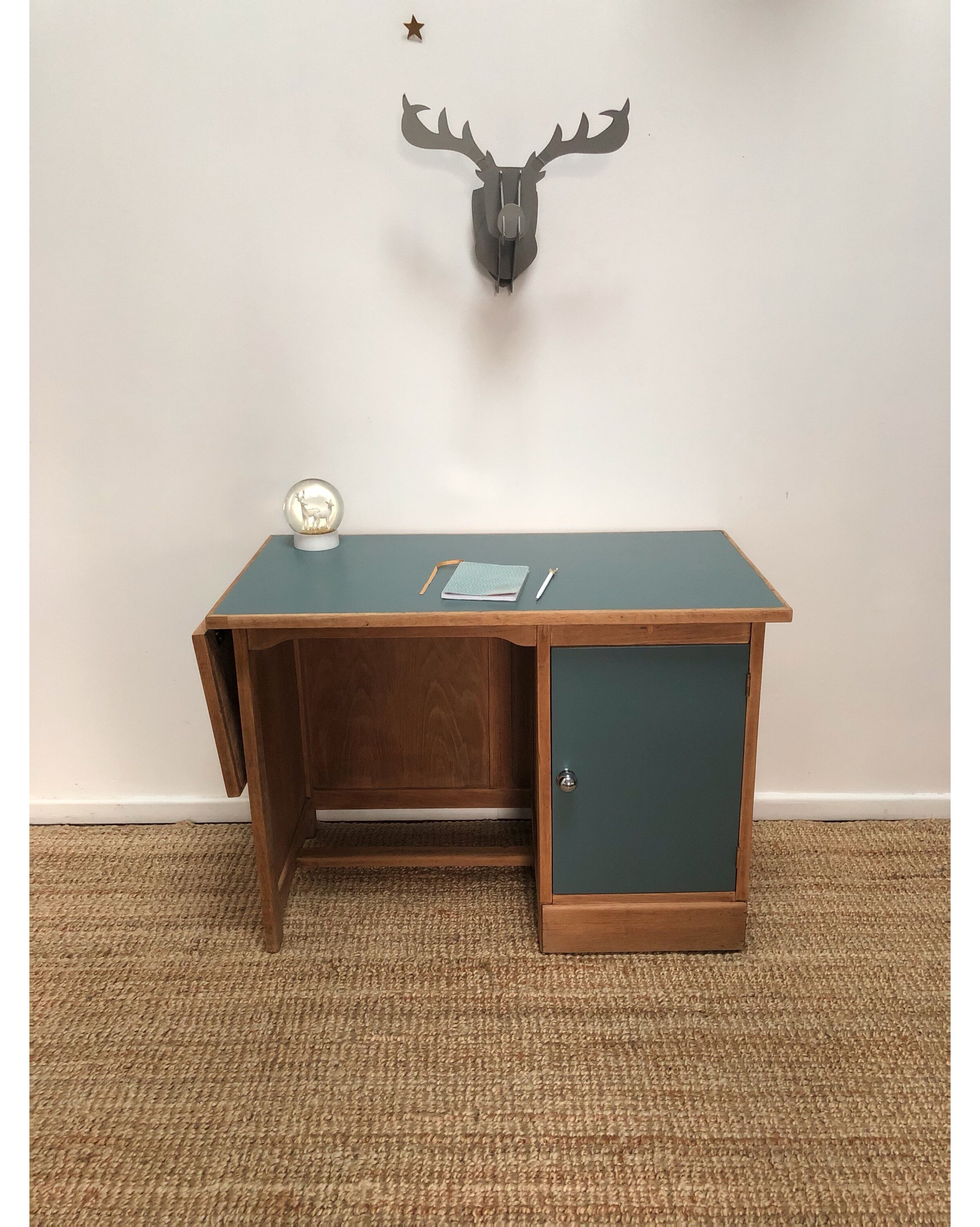 bureau en chêne avec tablette 6