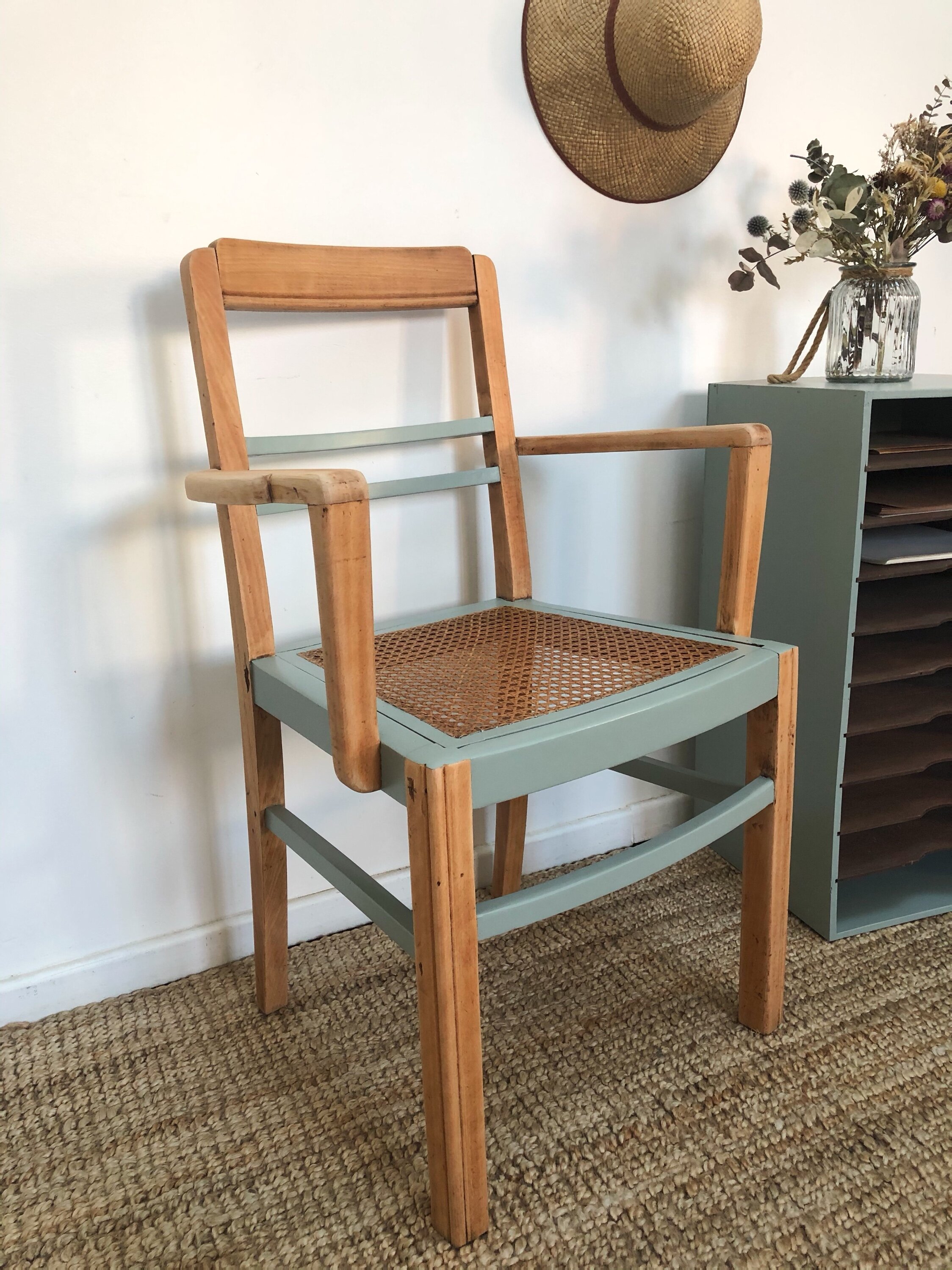 Fauteuil assise rotin