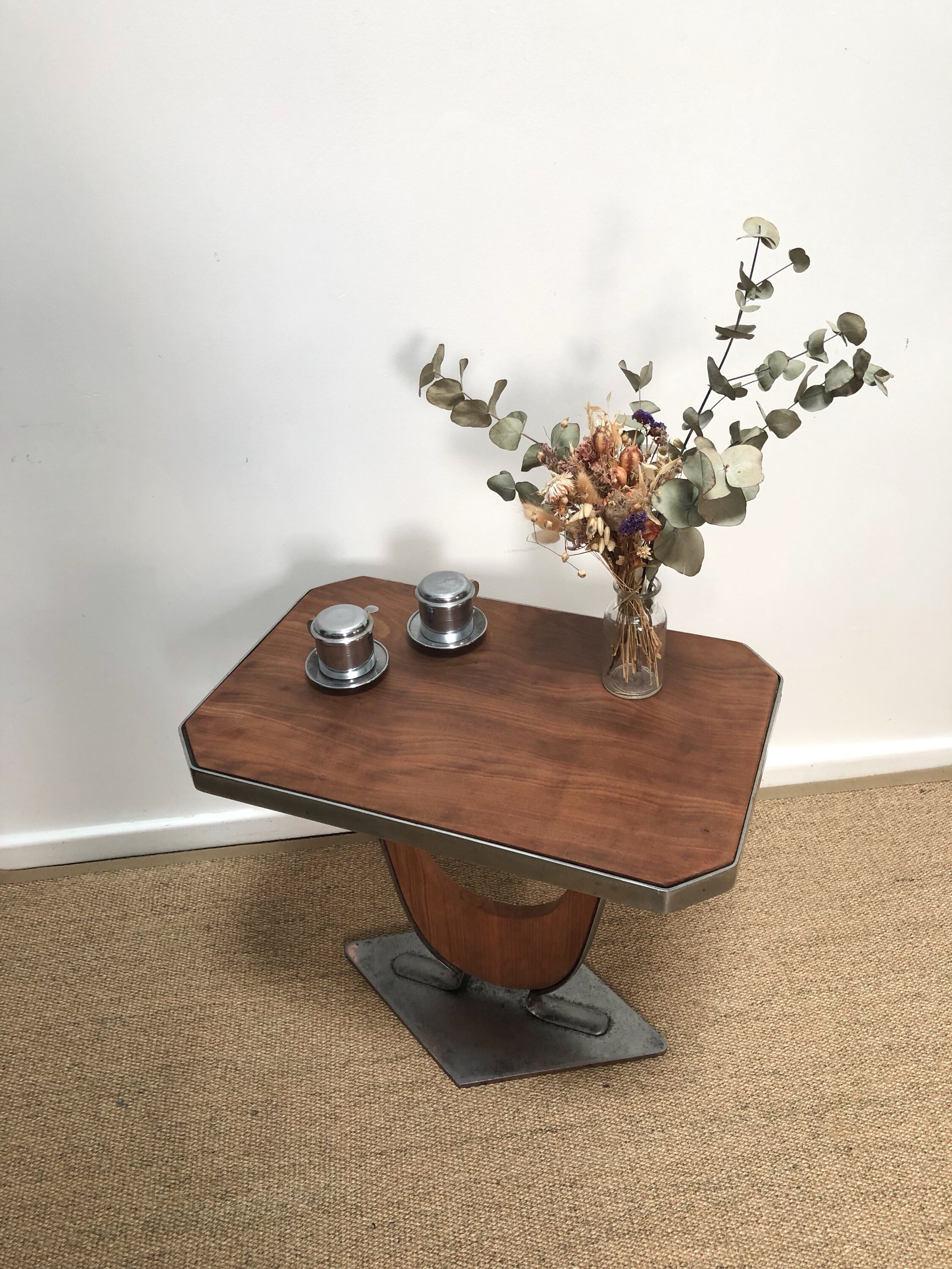 Table art déco pied métal 1