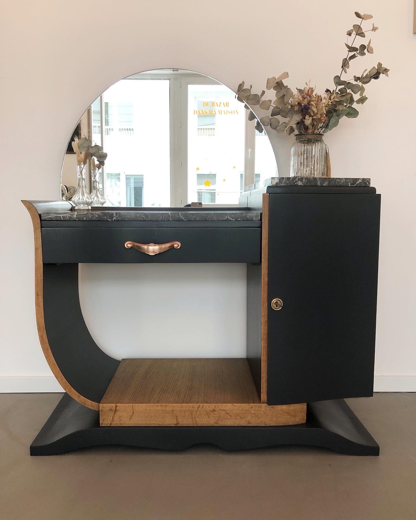 Coiffeuse art déco off black 1