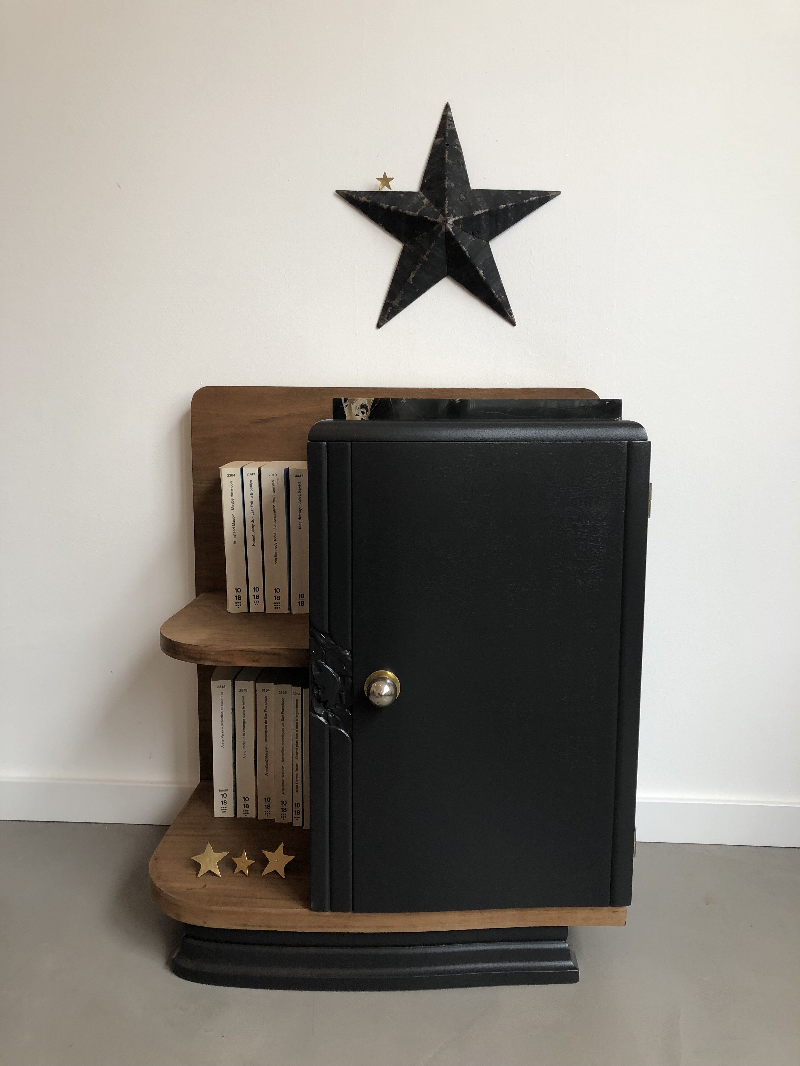 Chevet art déco marbre noir 1