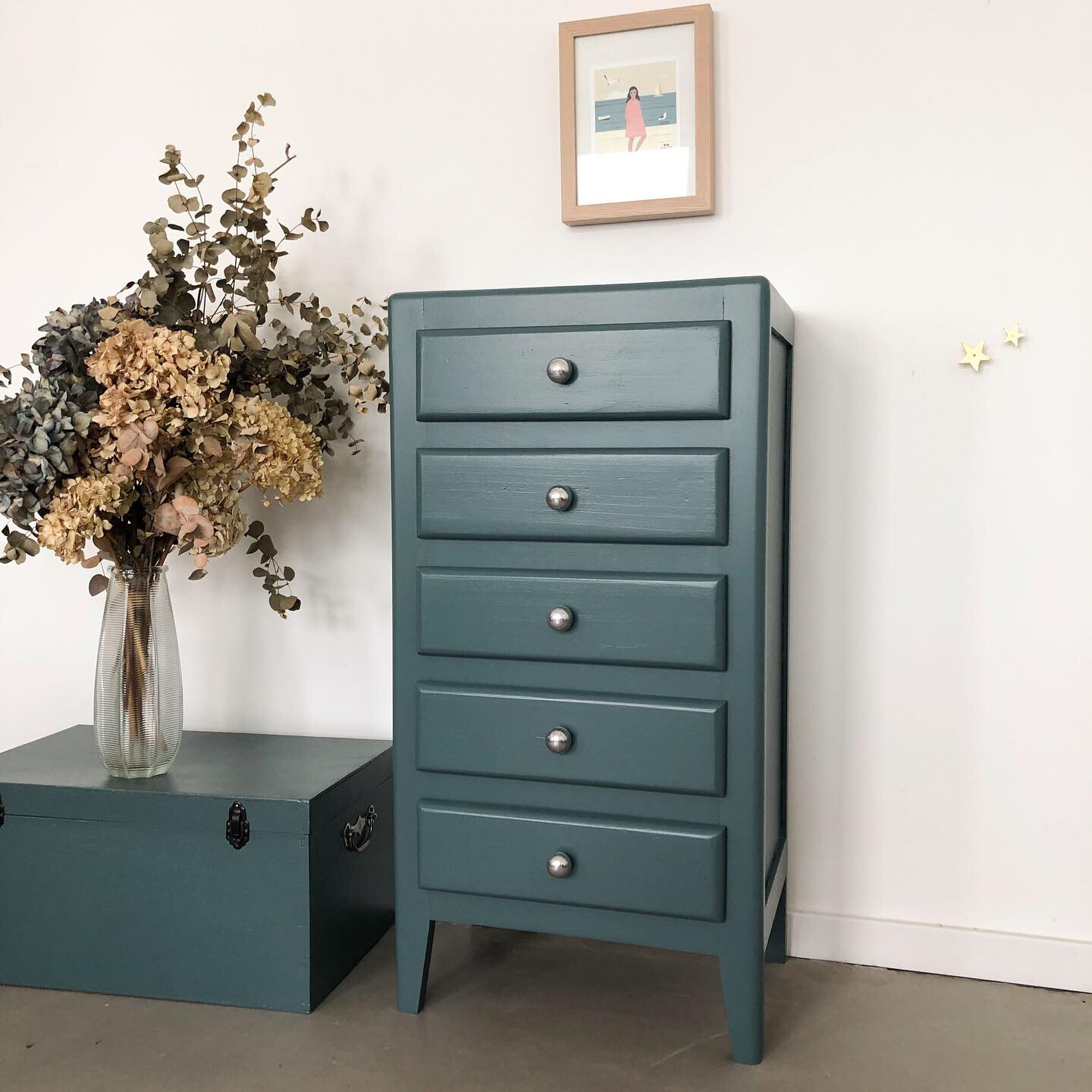 Chiffonnier 5 tiroirs Inchyra blue