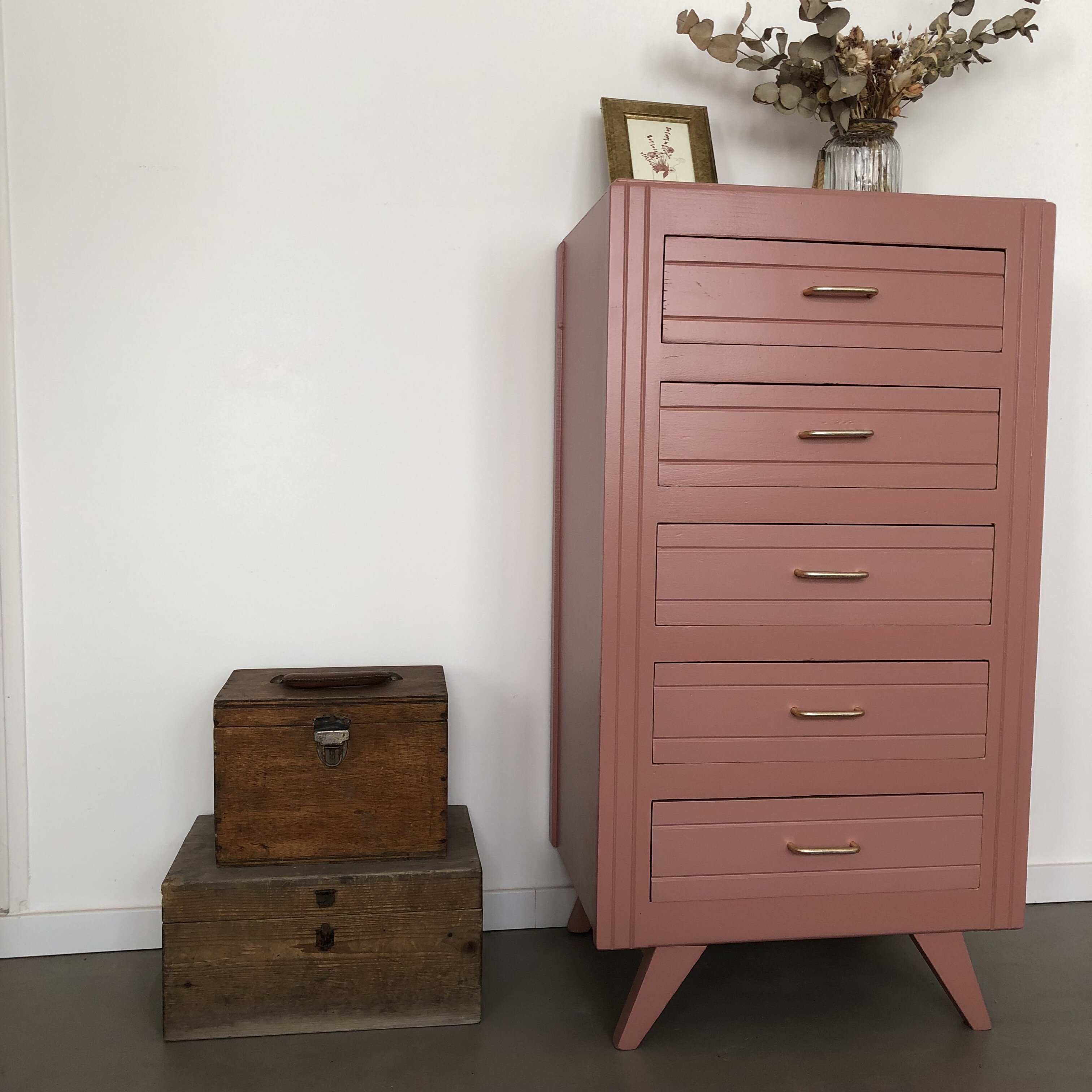 Chiffonnier Rose 5 tiroirs 2