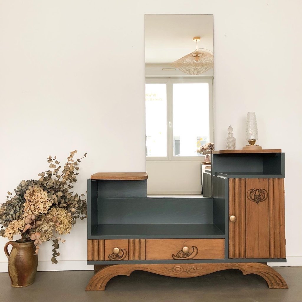 Coiffeuse en chêne art déco 1