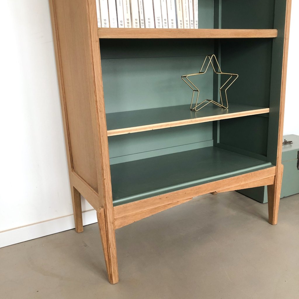 Bibliothèque green smoke en chêne 5