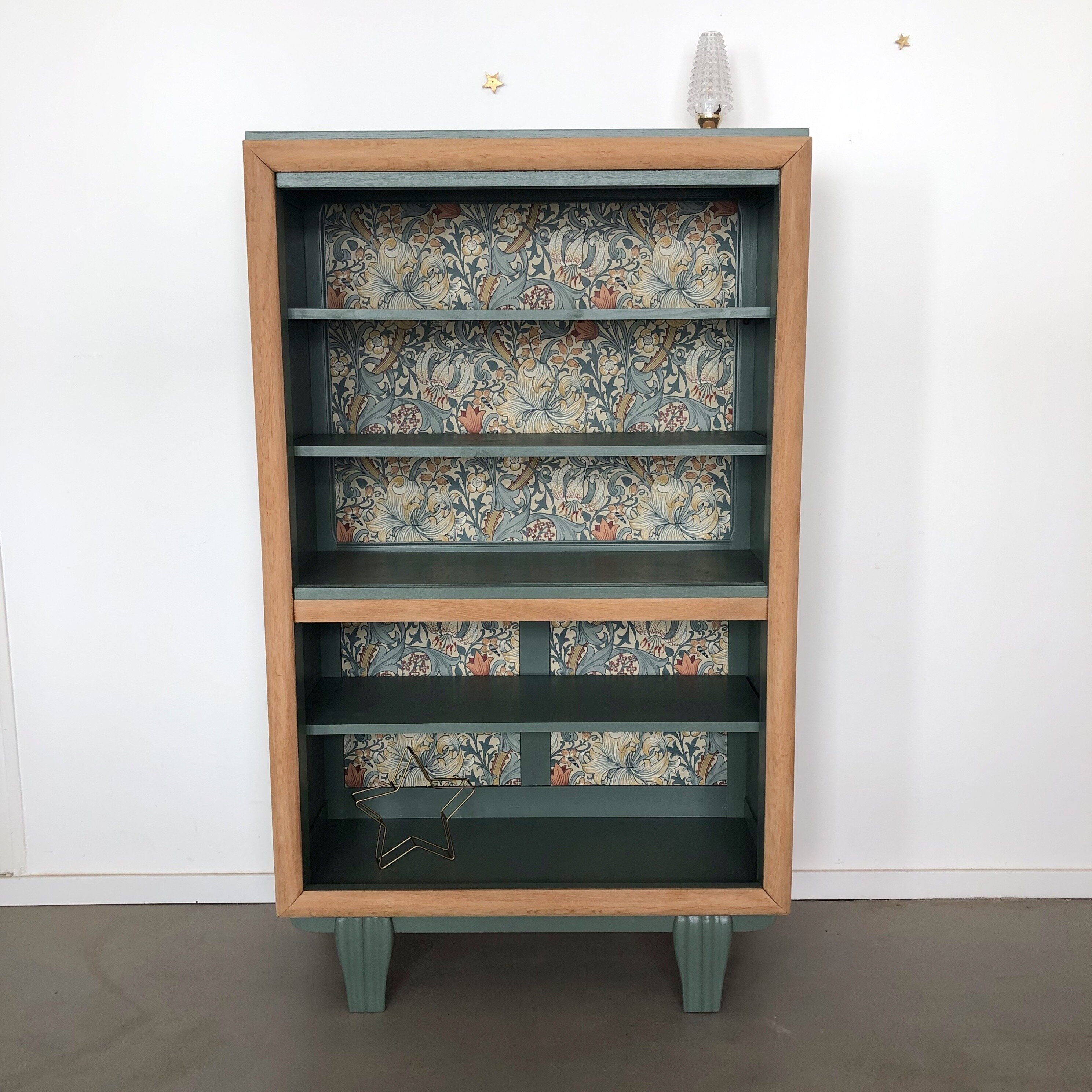 bibliothèque green smoke, papier peint Morris & Co 2