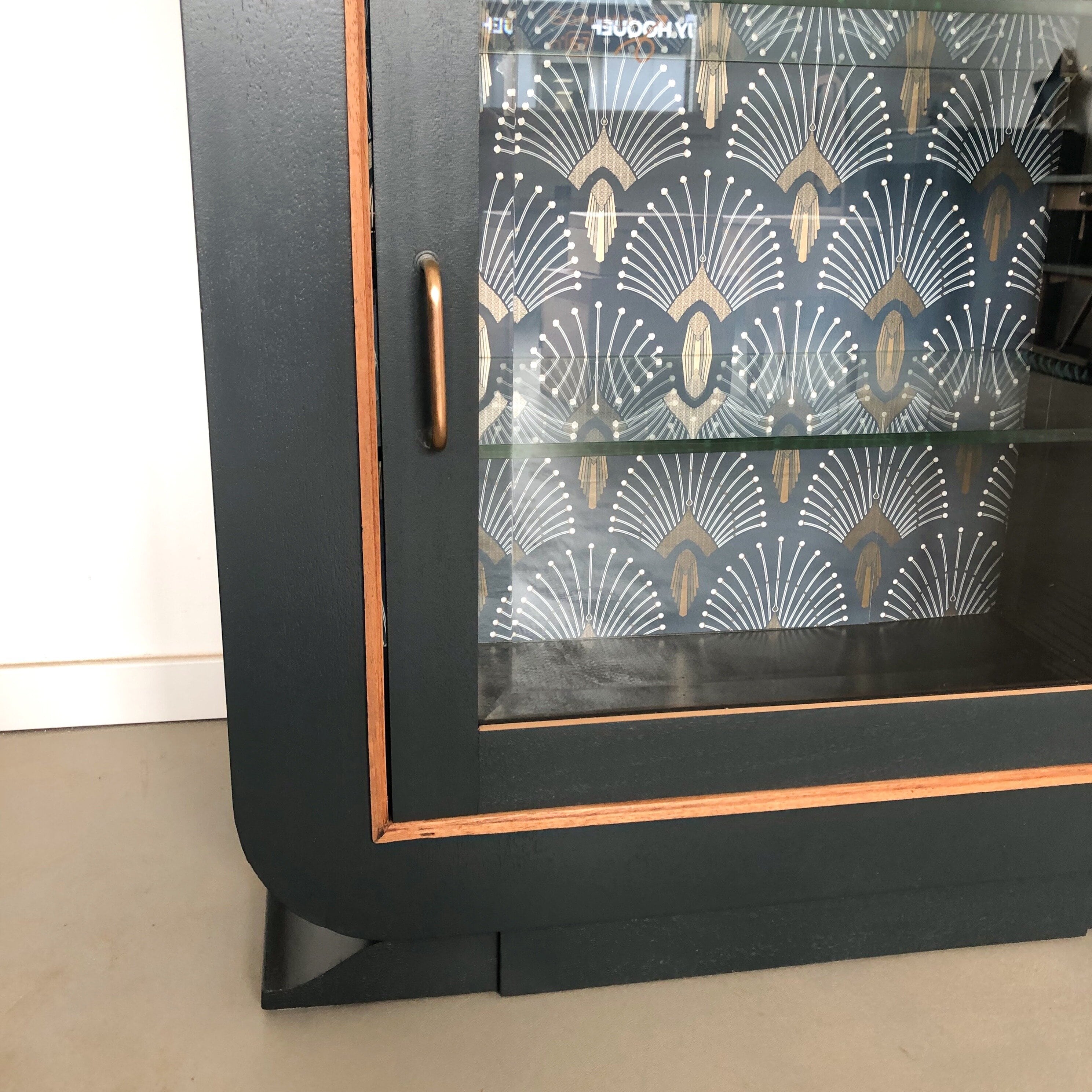 Meuble bar vitré art déco