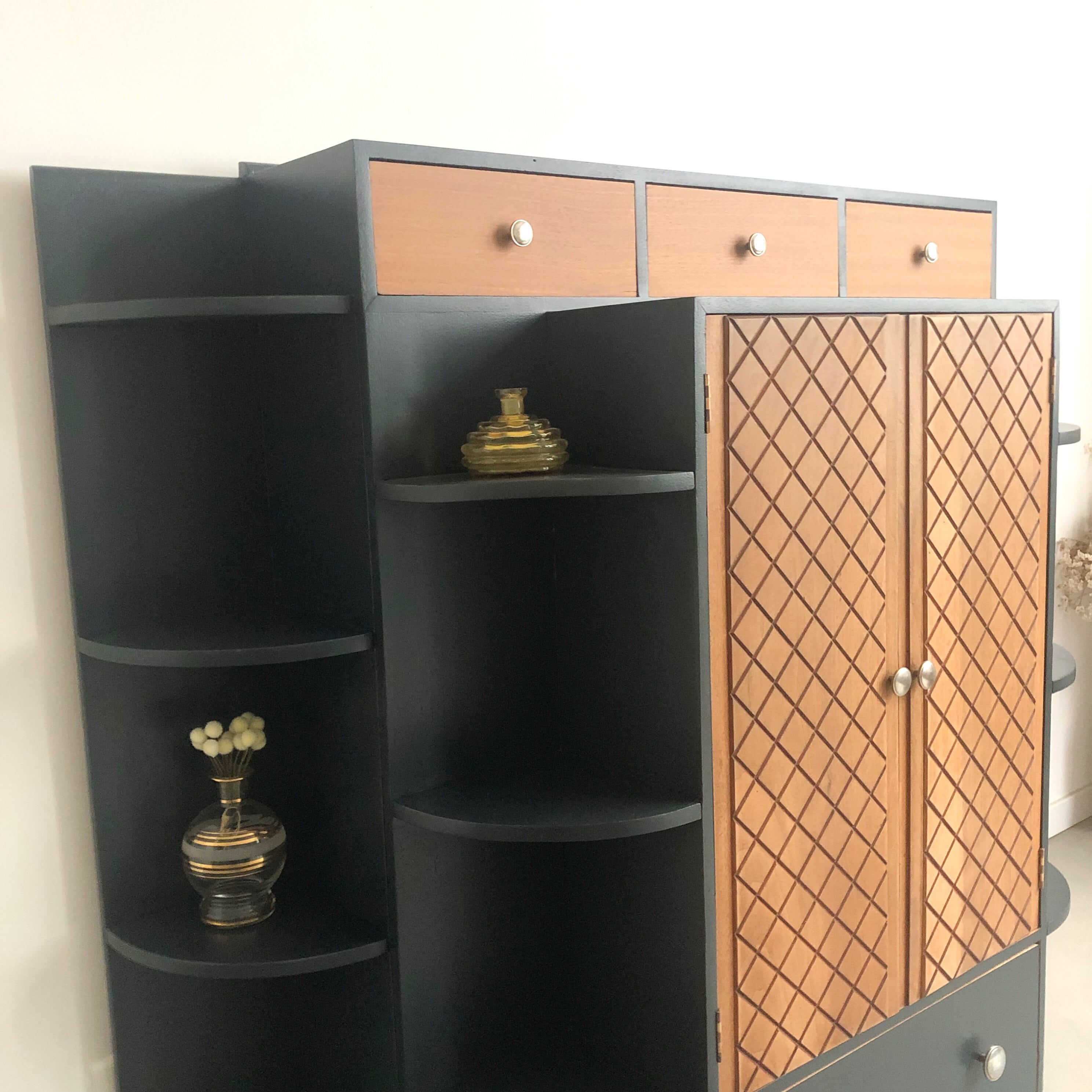 Garnitures Décoratives En Bois Sculpté - Lot De 2 - Dimensions 29,5x8x6 Cm - Pour Meubles, Portes, Miroirs