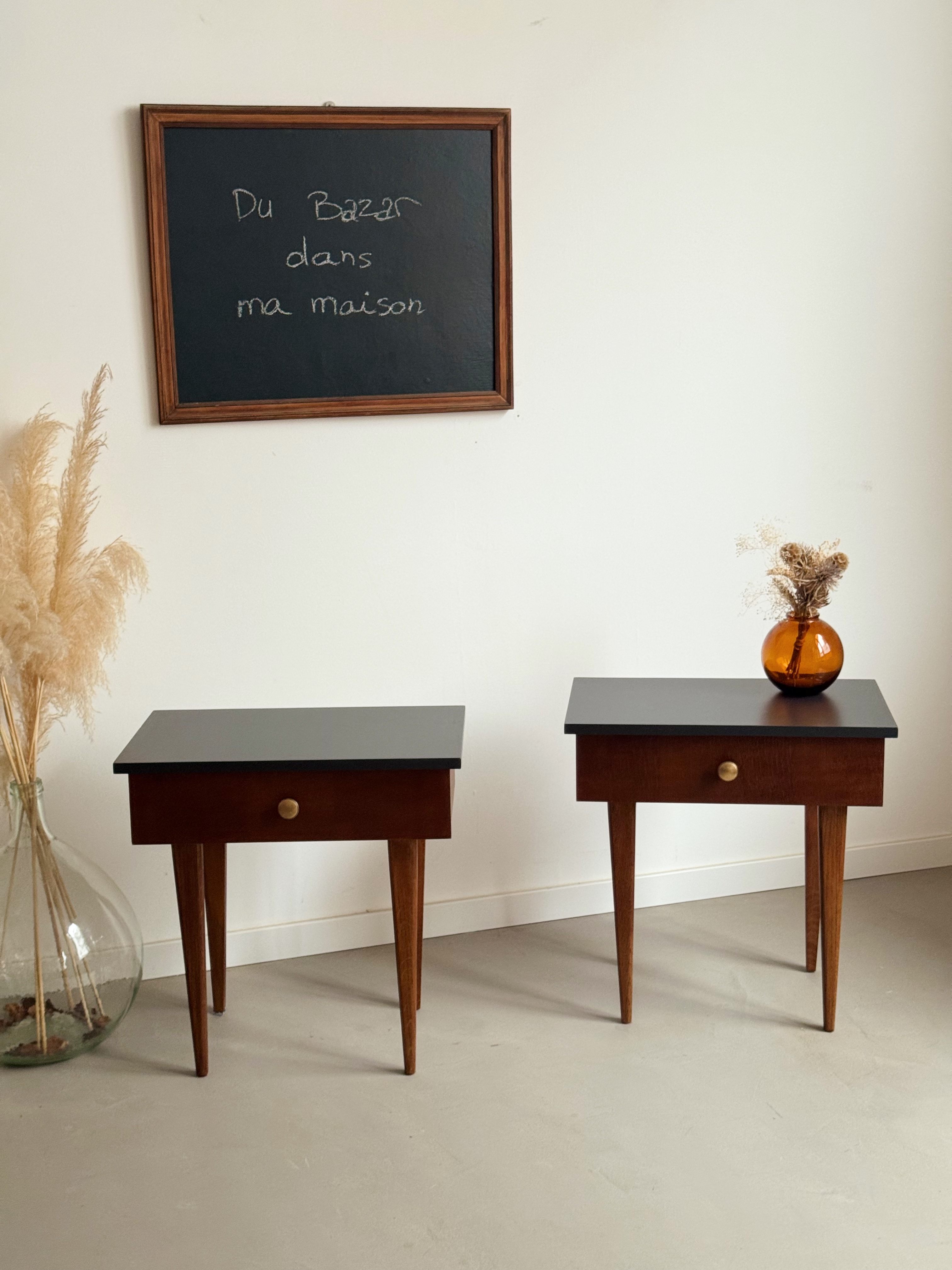 Paire de chevet années 70 Pitch Black 6