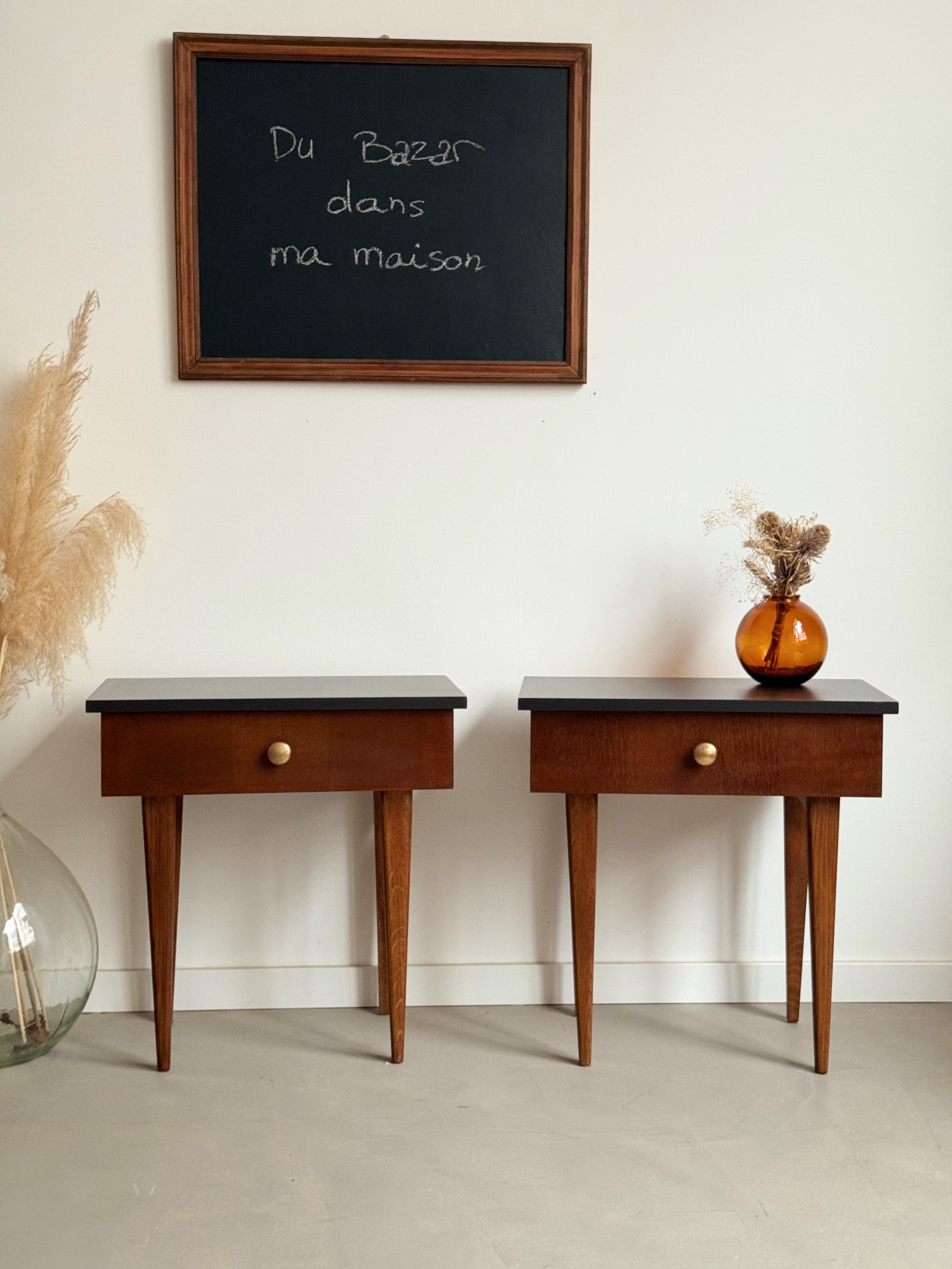 Paire de chevet années 70 Pitch Black 5