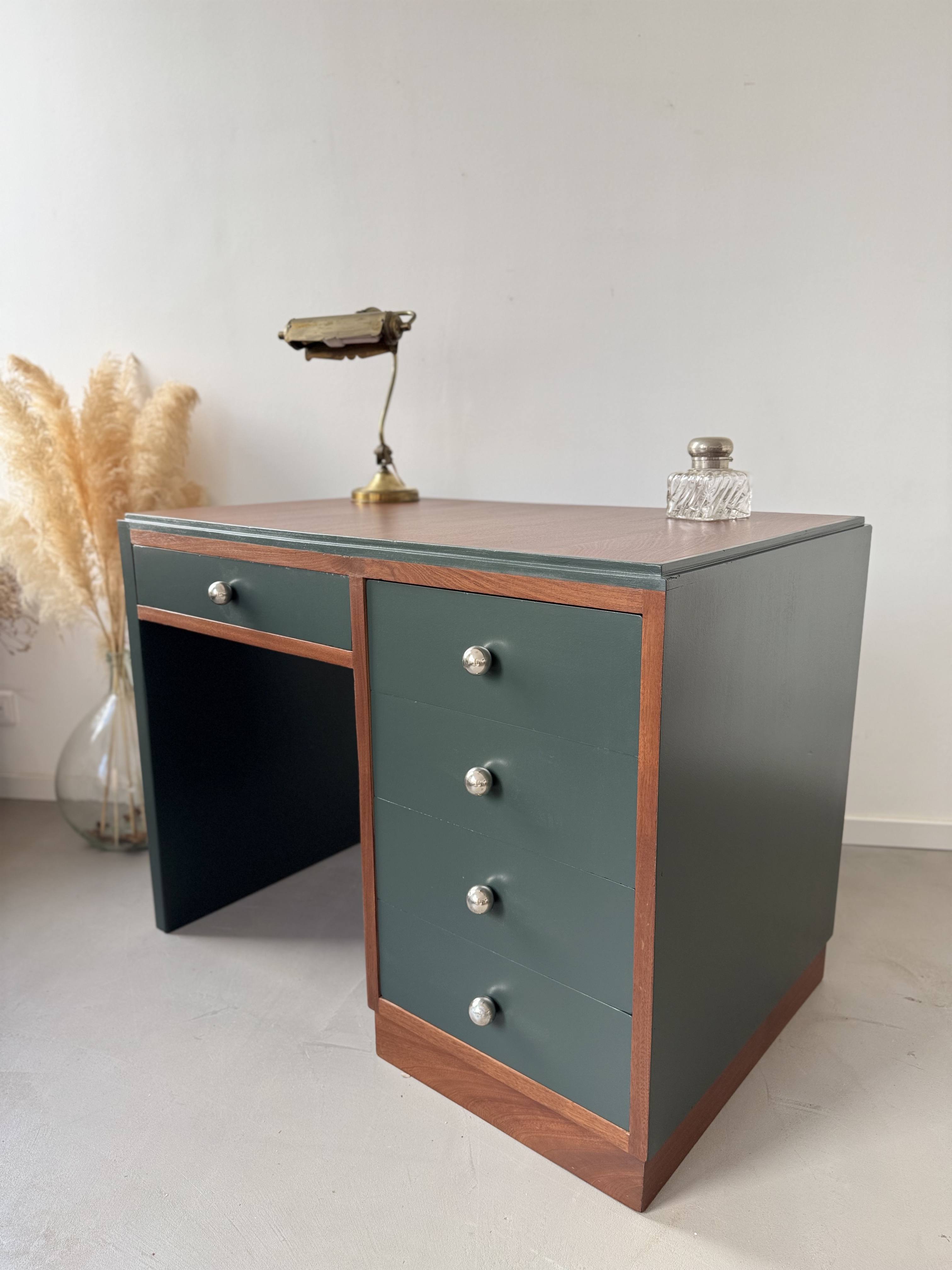 Bureau art déco Obsidian green 2