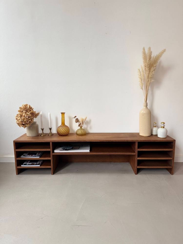 Casier trieur bureau chêne massif 5