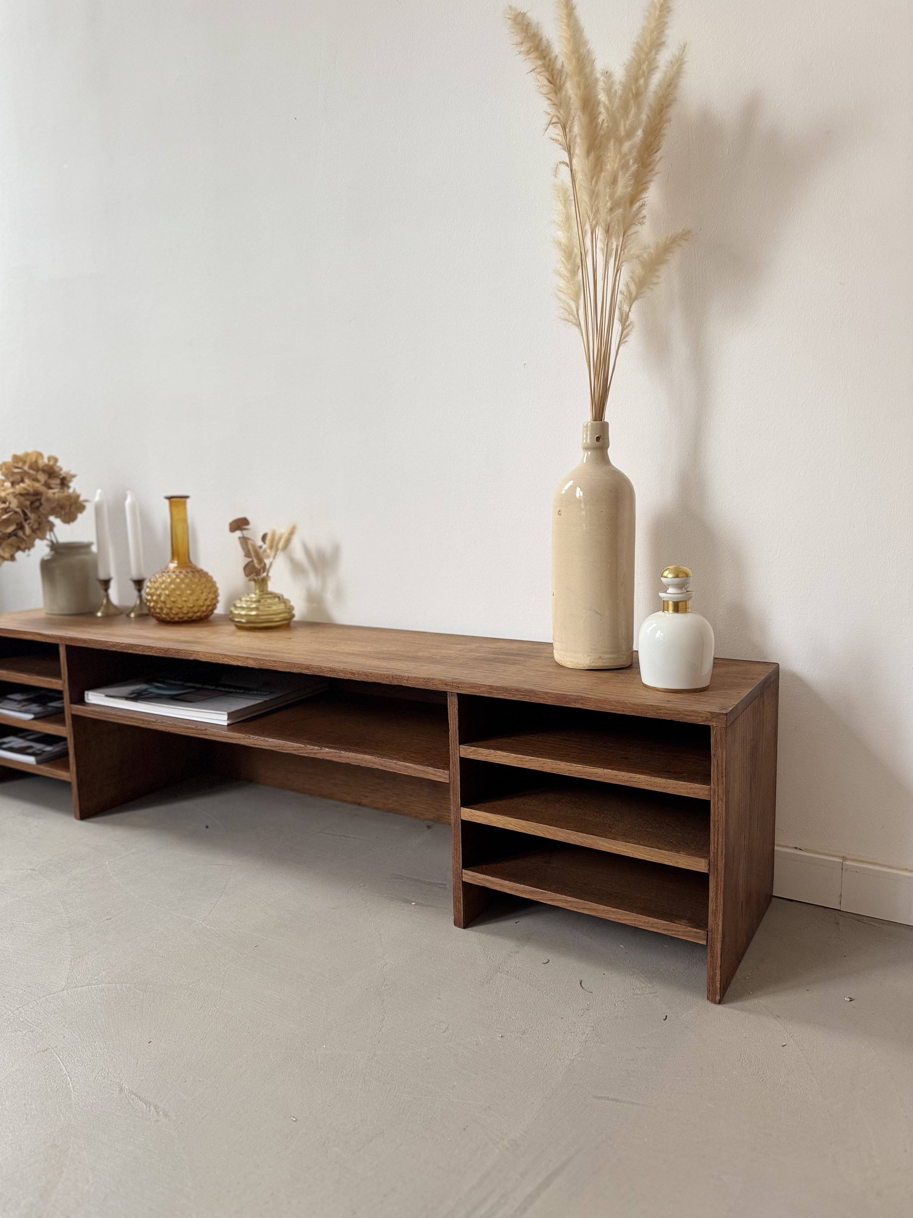 Casier trieur bureau chêne massif 4