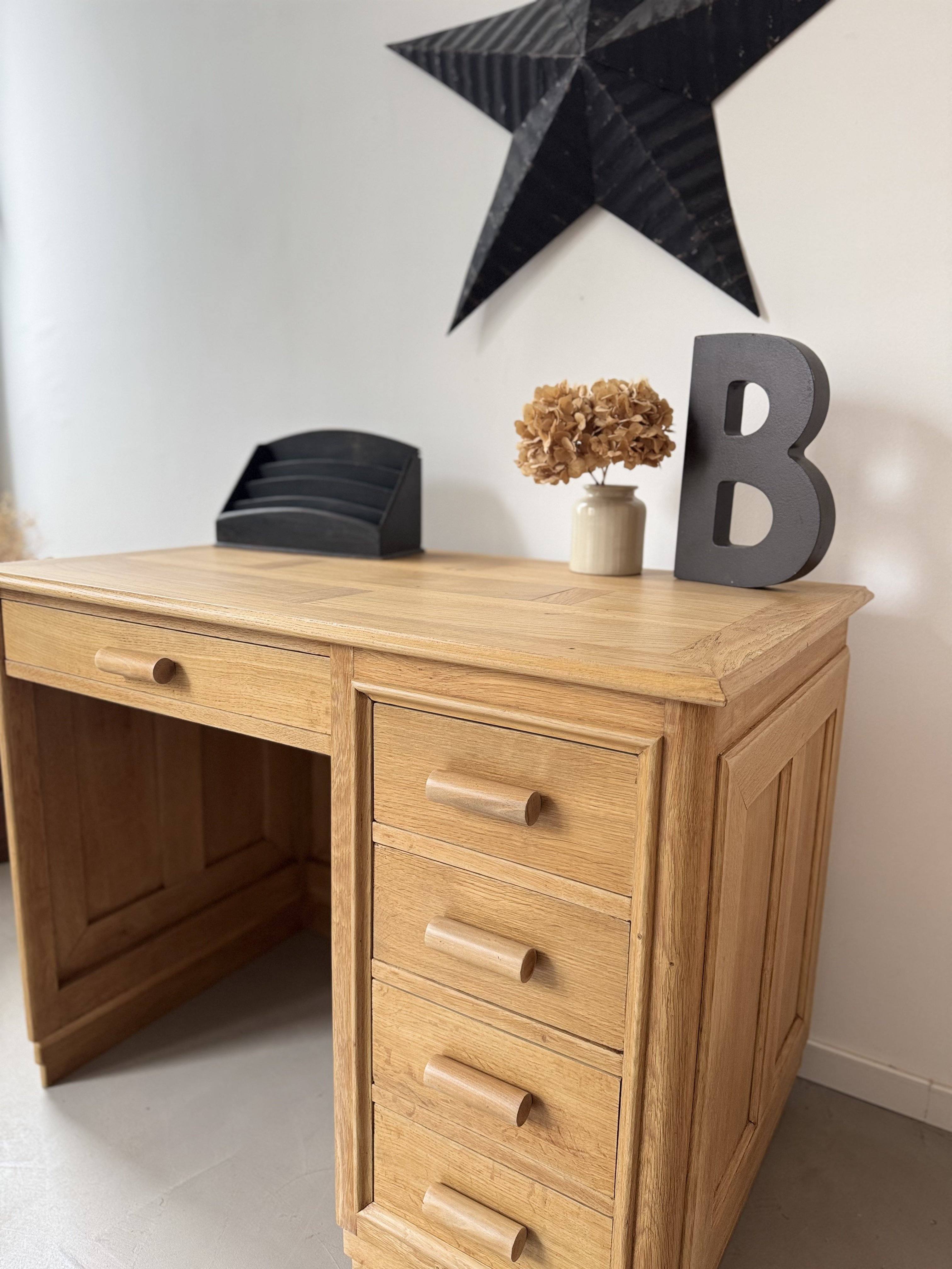 Bureau chêne massif parqueté 4