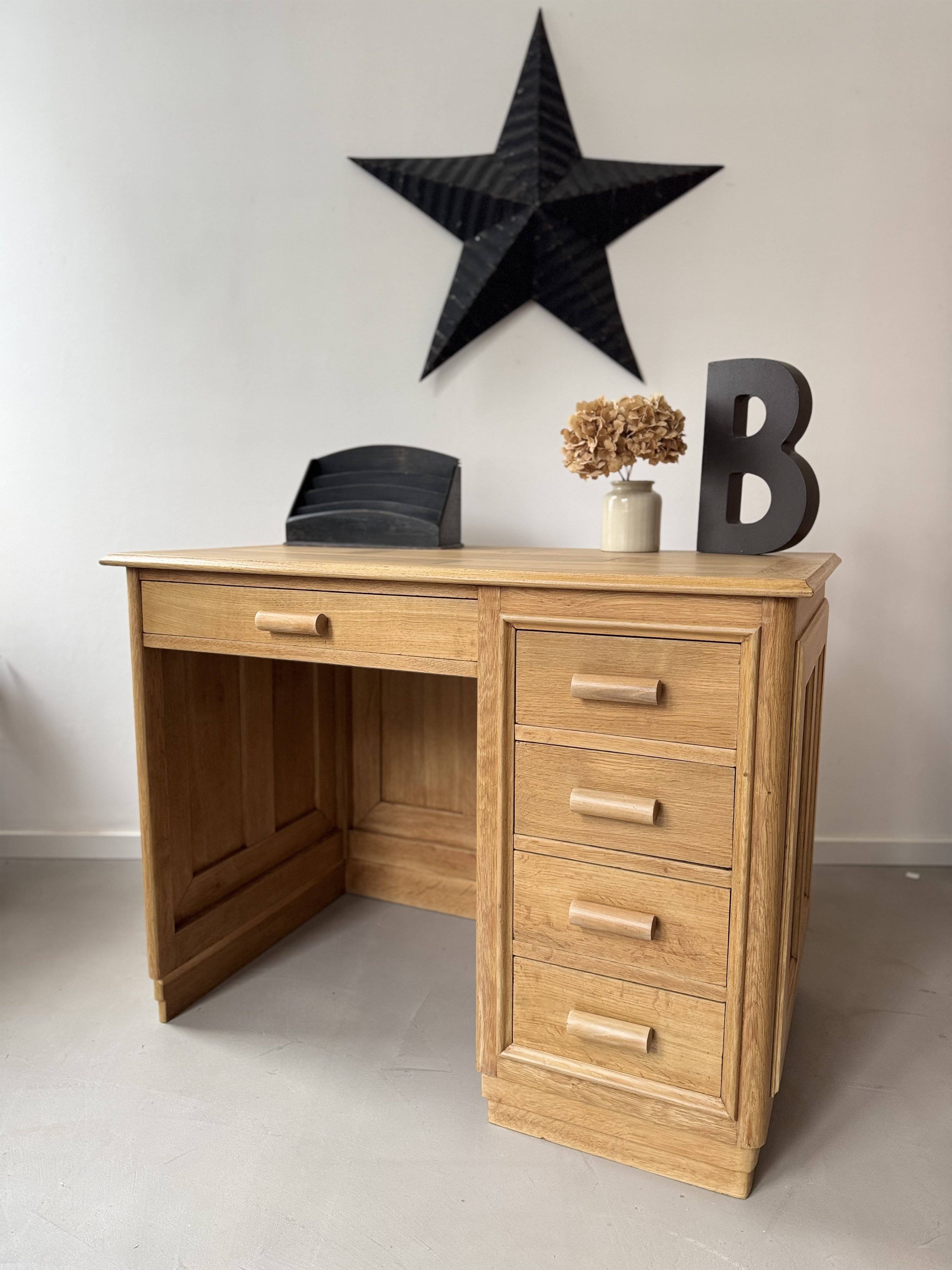 Bureau chêne massif parqueté 3