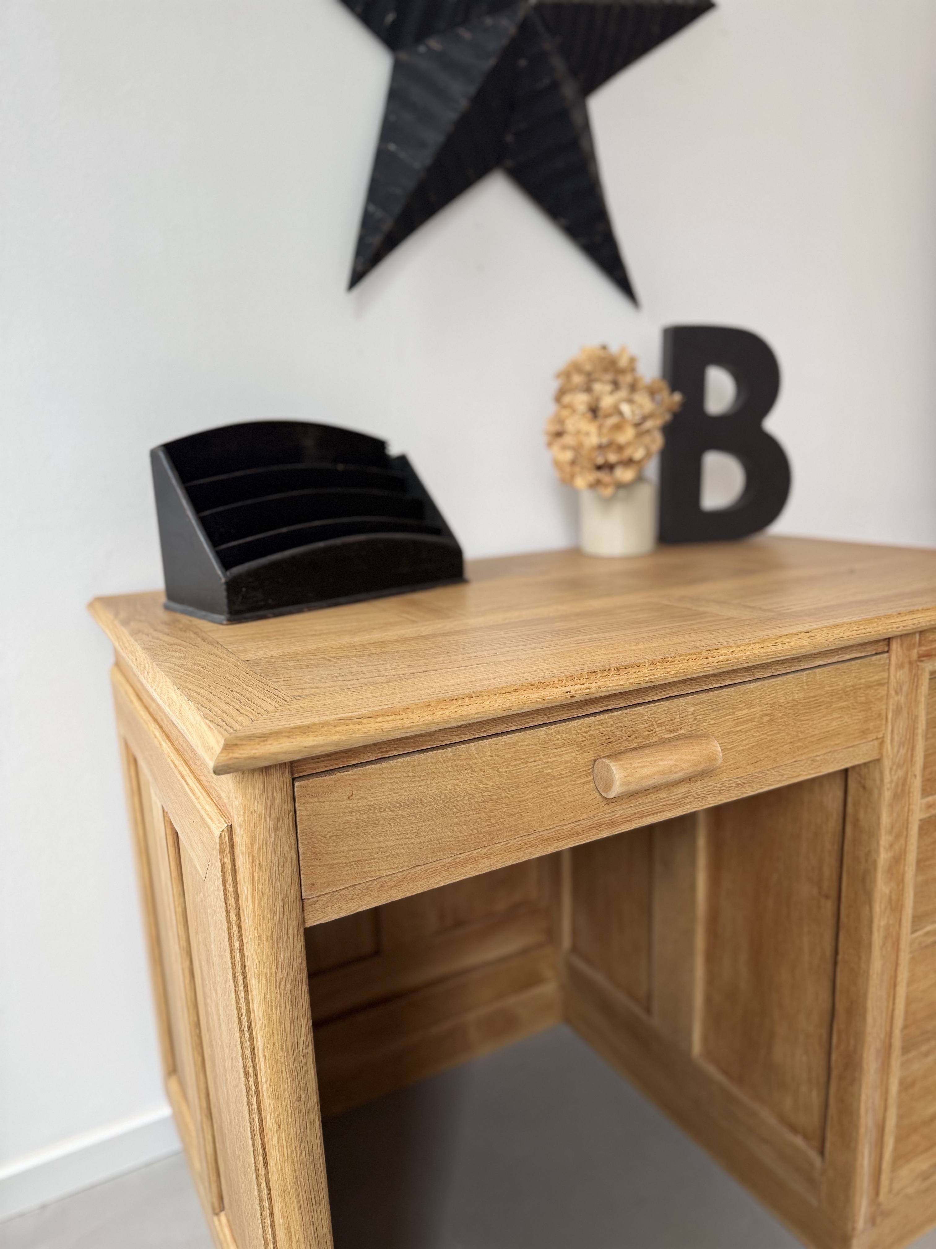 Bureau chêne massif parqueté 1