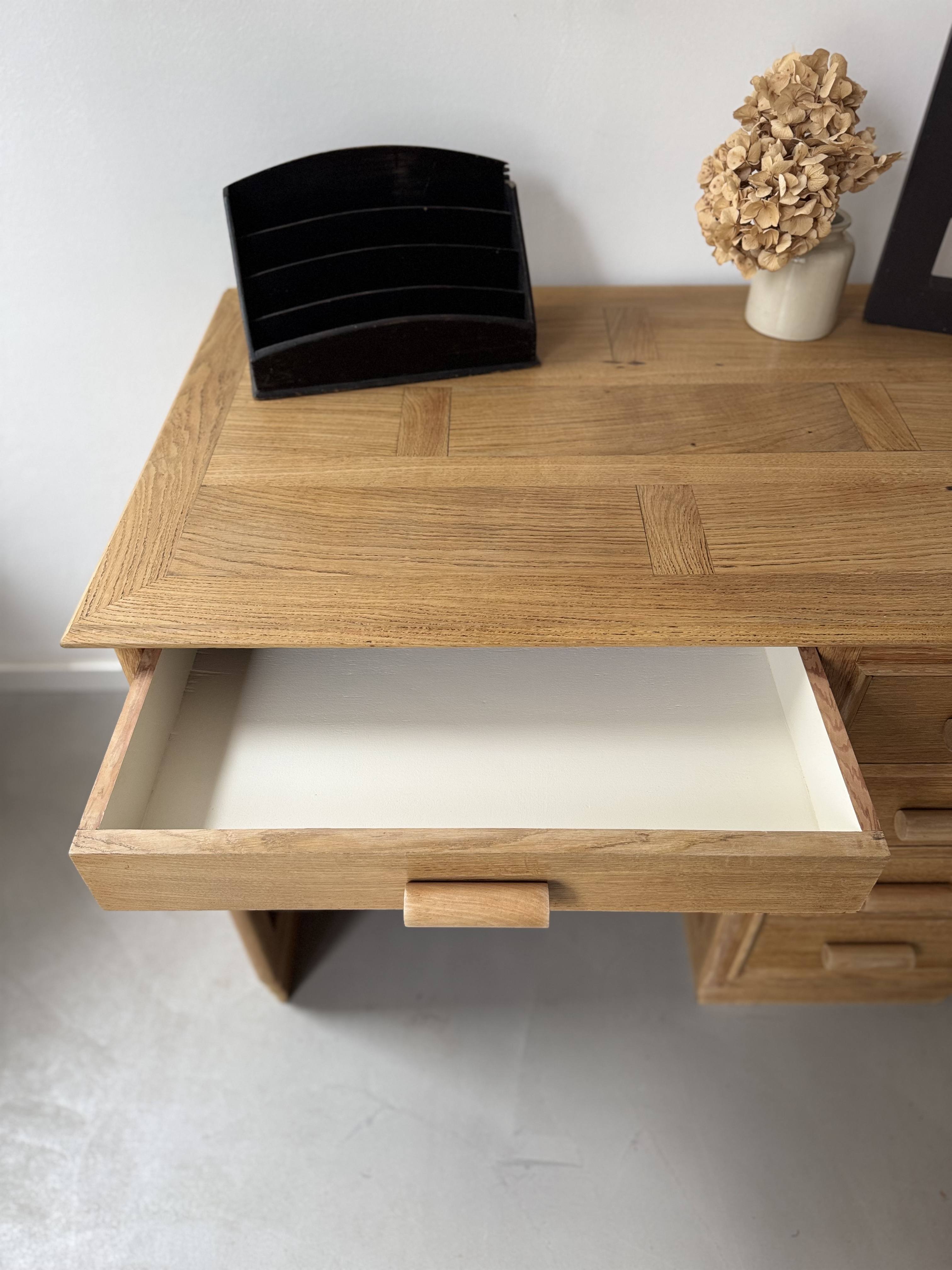 Bureau chêne massif parqueté