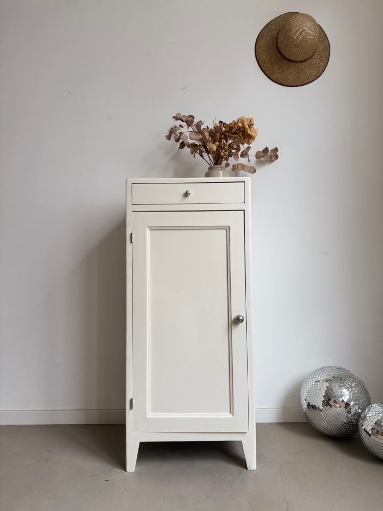 Buffet haut lin avec tiroir et placard 2